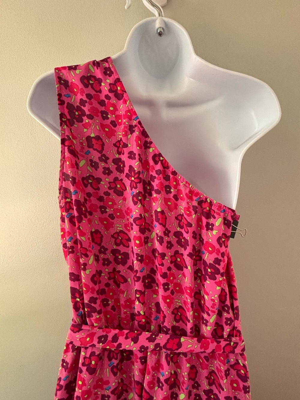 Pretty Garden Floral One Shoulder Ruffle Maxi Dress Size L Coquette - Picture 5 of 7